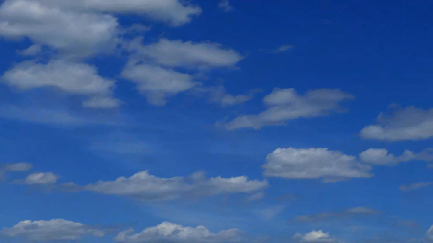 22 seconds of deep blue sky punctuated by a few small puffy white clouds