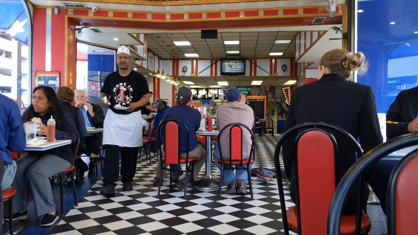 Timelapse Of Lunchtime In Detroit's American Coney Island Restaurant Video