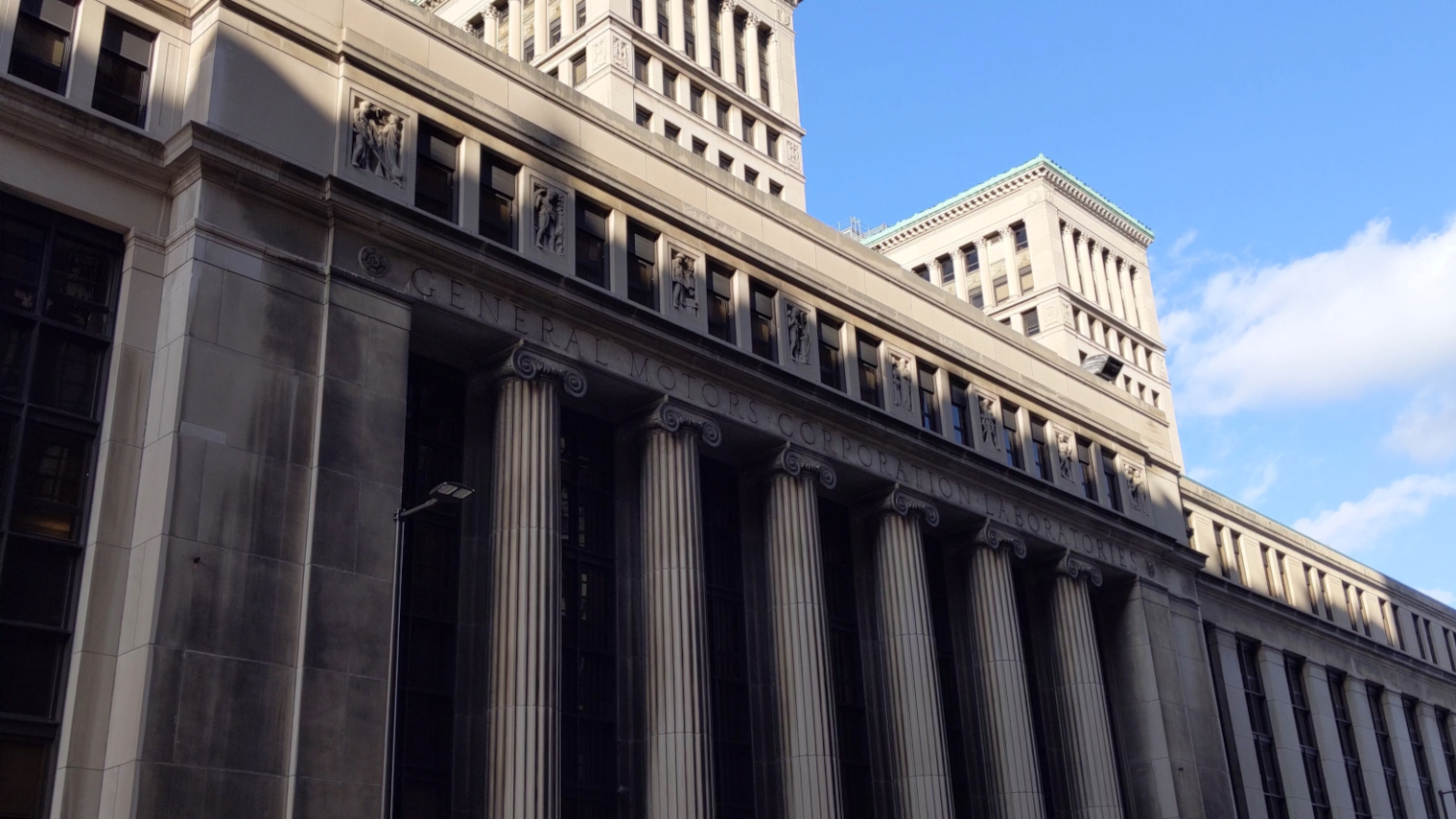 Imposing classic General Motors Corporation Laboratories Building